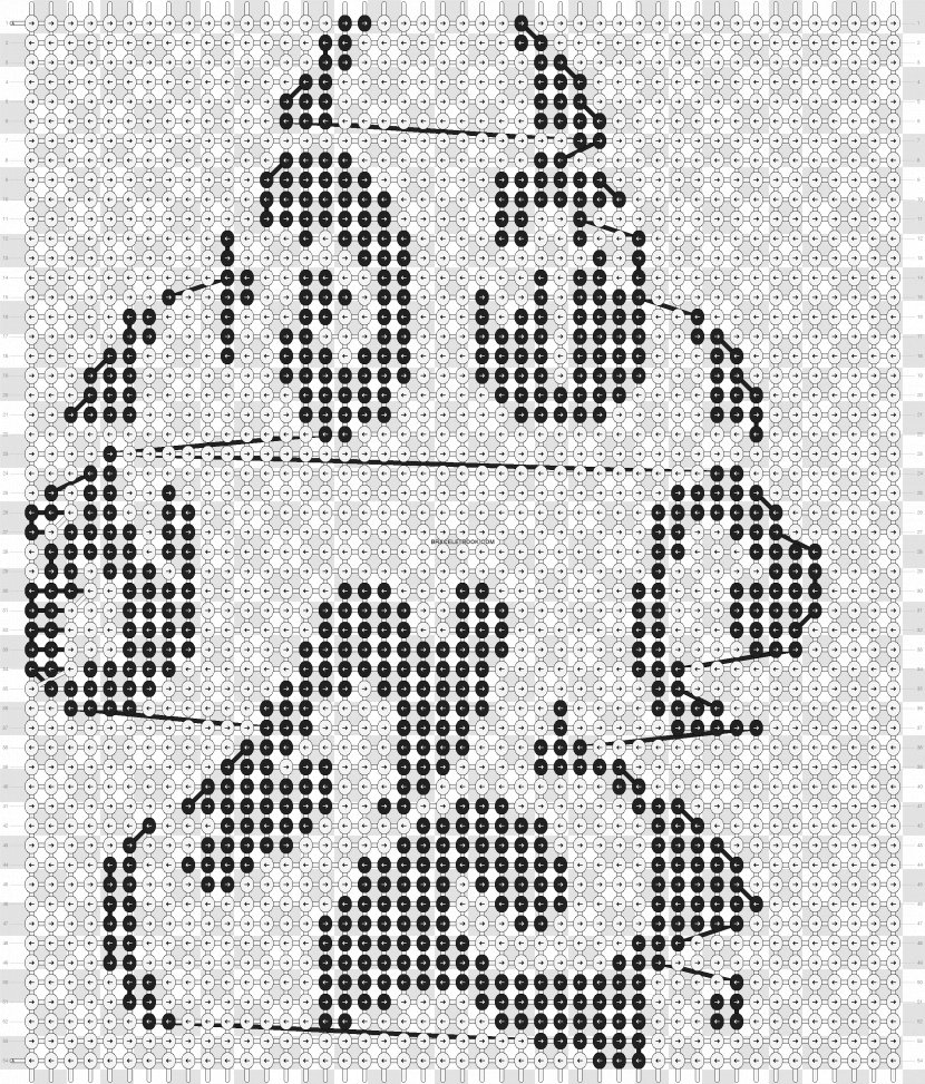 Cross-stitch Beadwork Crochet Pattern - Frame - Paw Print Transparent PNG