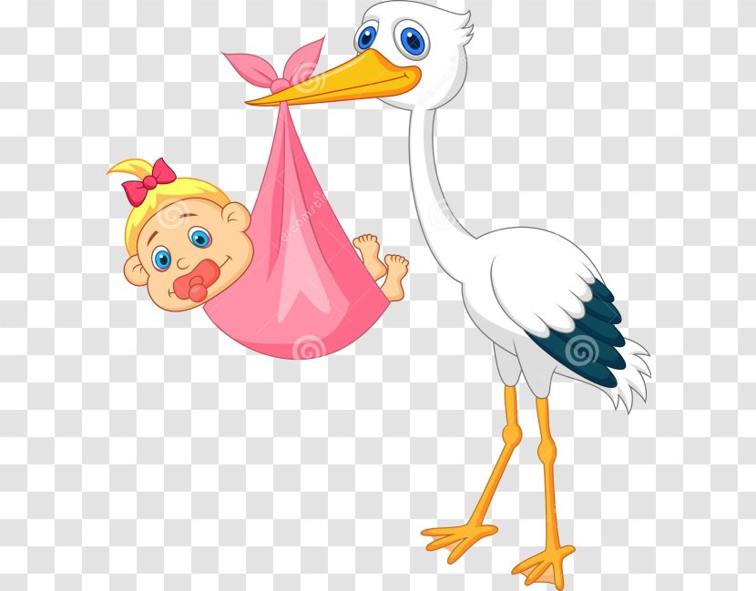 Infant Clip Art - Stork Transparent PNG