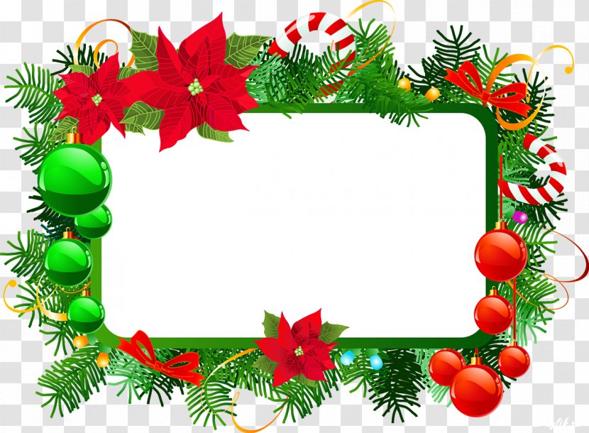 Christmas Picture Frames Clip Art - Holiday Ornament - Vector Frame Transparent PNG