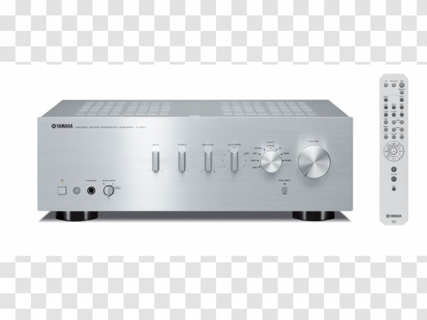 Integrated Amplifier Audio Power Stereo Yamaha A-S501 2x 85 WSilver A-S801 Corporation - As801 Transparent PNG