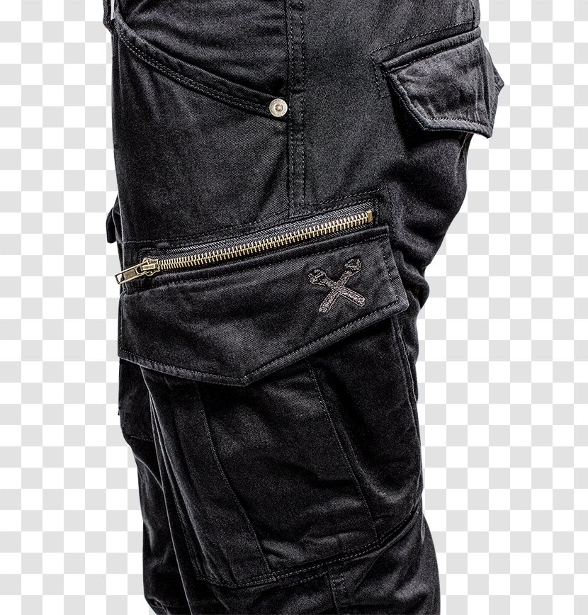 Jeans Cargo Pants Clothing Black - Zipper Transparent PNG