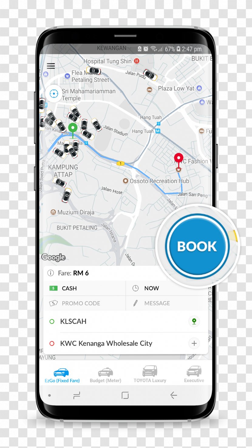 Smartphone Grab Car Transport - Communication Device Transparent PNG