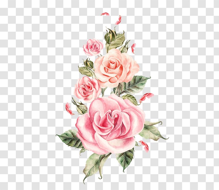 Rose Flower Bouquet Floral Design Pink Flowers - Wedding Transparent PNG