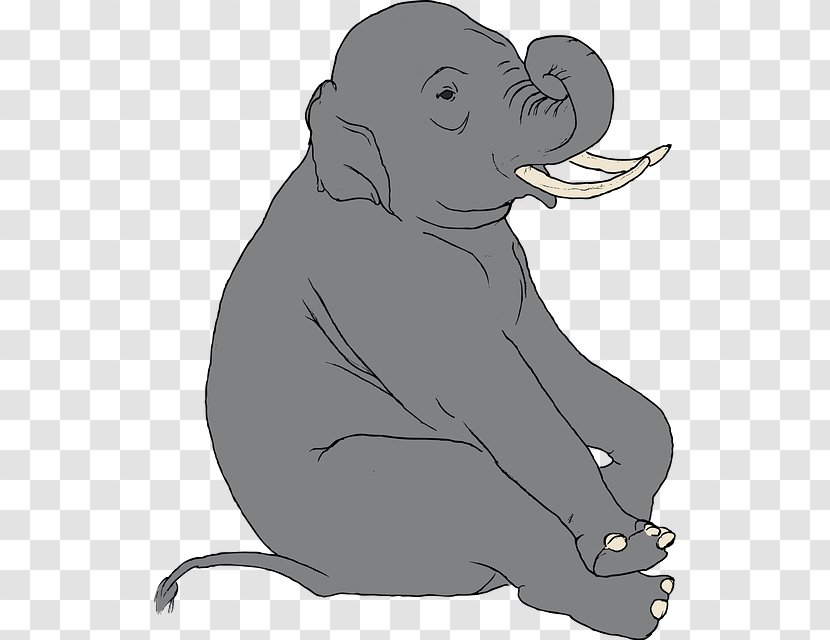 Asian Elephant Elephantidae Clip Art - Silhouette - Shoulder Press Transparent PNG
