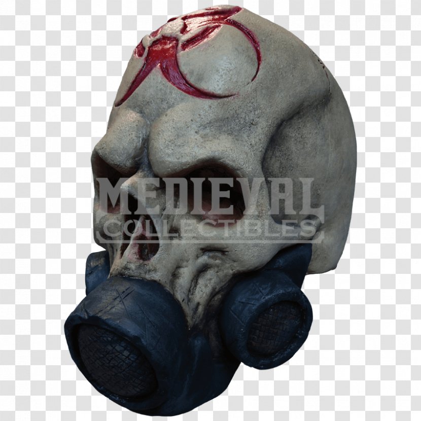 Skull Mask Costume Biological Hazard Carnival - Masked Transparent PNG