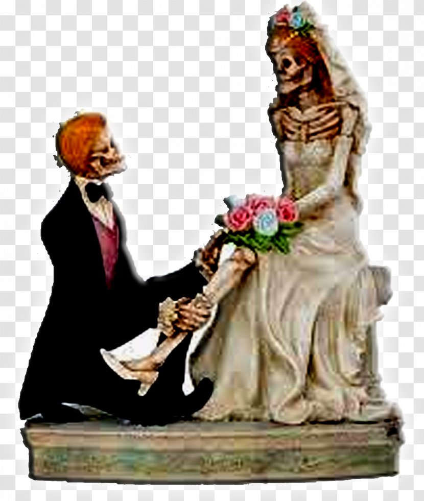 Love Never Dies Figurine Wedding Cake Topper - Married Transparent PNG