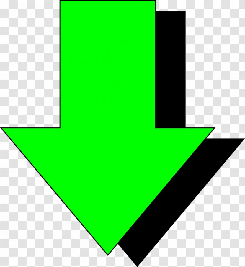 Green Arrow Clip Art - Rectangle - Down Transparent PNG