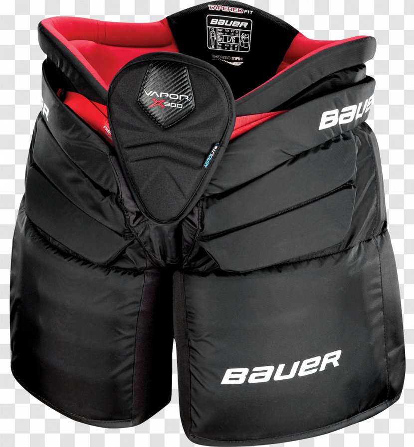 Goaltender Bauer Hockey Protective Pants & Ski Shorts Ice - Black Transparent PNG