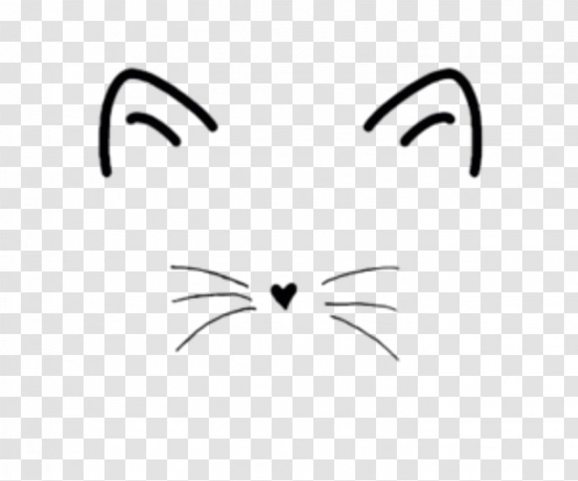 Cat Whiskers Felidae Kitten - Heart Transparent PNG