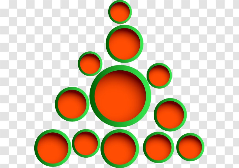 Circle Green Orange - Painted Shading Circular Edge Transparent PNG