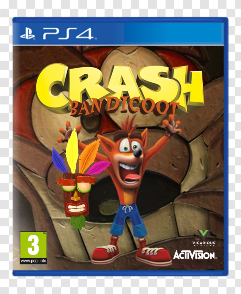Crash Bandicoot N. Sane Trilogy Tomb Raider FIFA 15 PlayStation 4 Video Game - Action Figure - 2 Cortex Strikes Back Transparent PNG