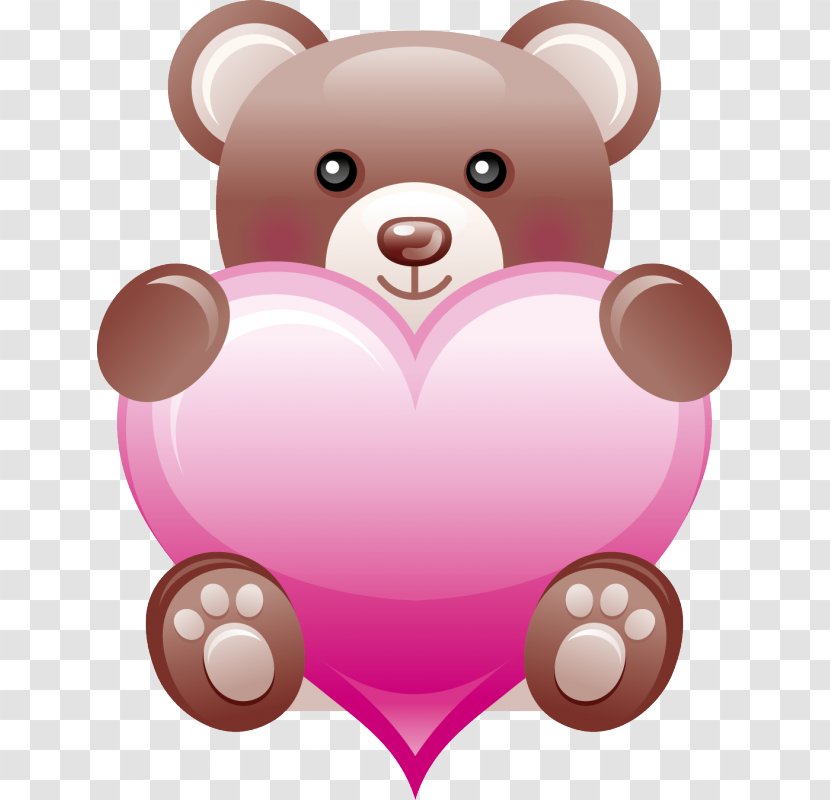 Bear Valentine's Day Clip Art - Frame Transparent PNG
