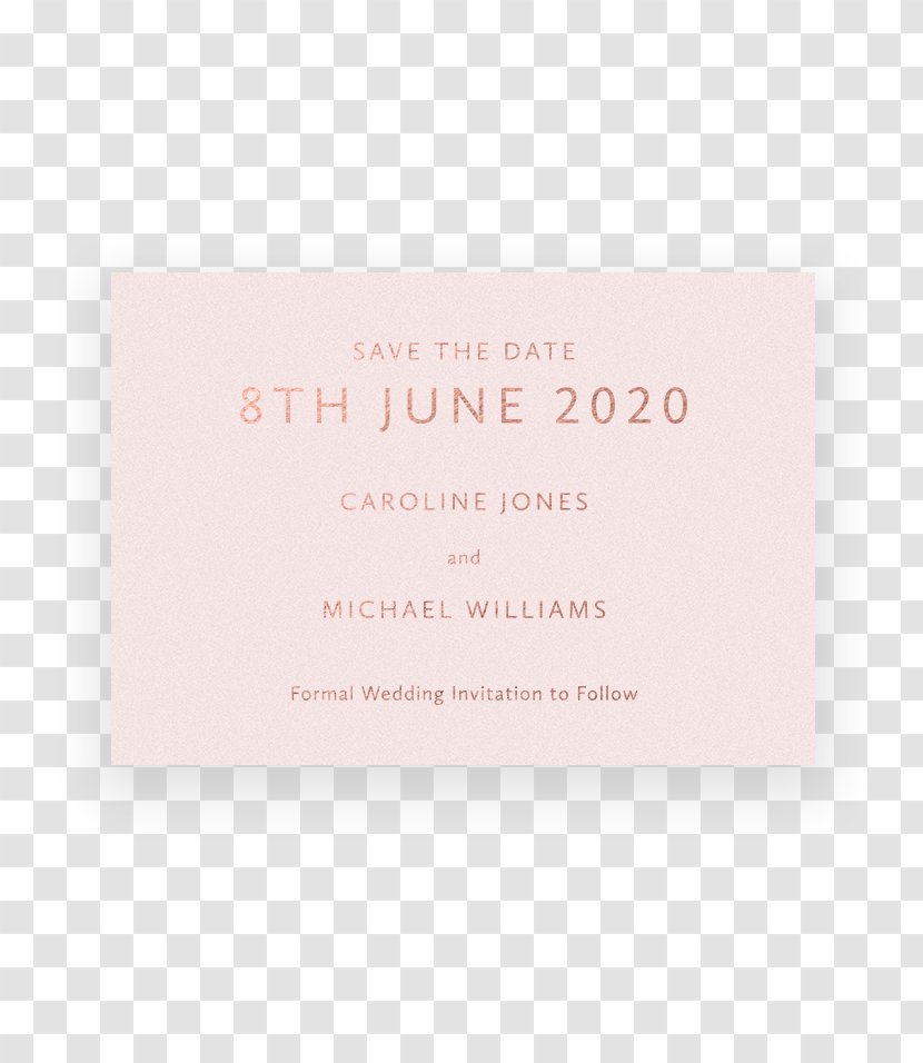 Pink M Font - Date Invitation Transparent PNG