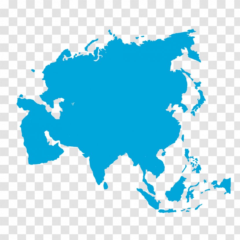 Southeast Asia Silhouette Vector Map - Blue - International Students Transparent PNG