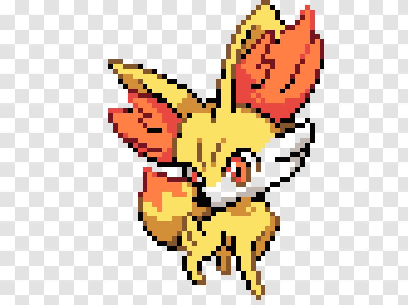 Pokémon X And Y Pixel Art Fennekin - Pok%c3%a9mon - Evolution Transparent PNG