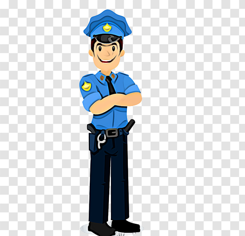 Cartoon Police Officer Police Uniform Official Transparent PNG