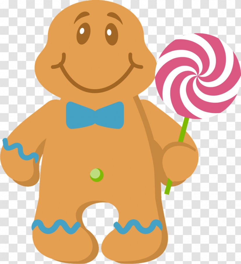 Candy Land Gingerbread House Man Ginger Snap - Christmas Day - Lollipop Transparent PNG