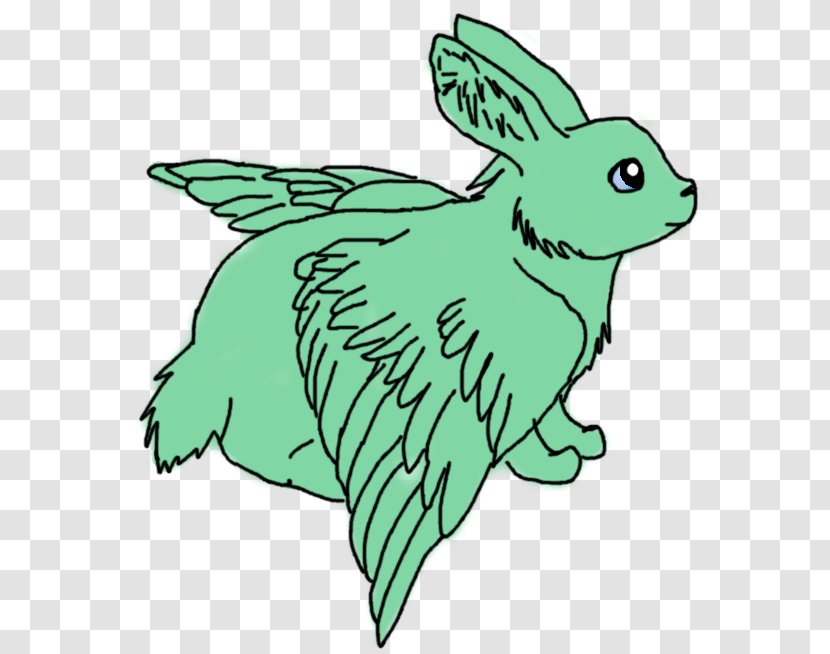 Domestic Rabbit Hare Line Art Clip - Tail - Flying Bunnies Transparent PNG