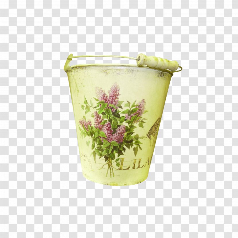 Bucket Purple Computer Software Paint - Vase - Decorative Foliage Green Iron Transparent PNG