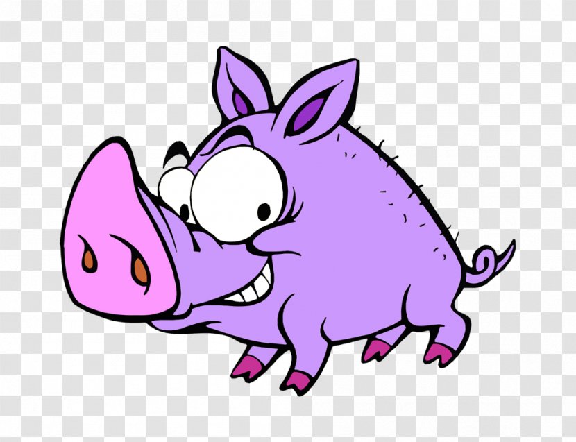 Pig U0e01u0e32u0e23u0e4cu0e15u0e39u0e19u0e0du0e35u0e48u0e1bu0e38u0e48u0e19 Animation Cartoon - Heart - Purple Wild Boar Transparent PNG