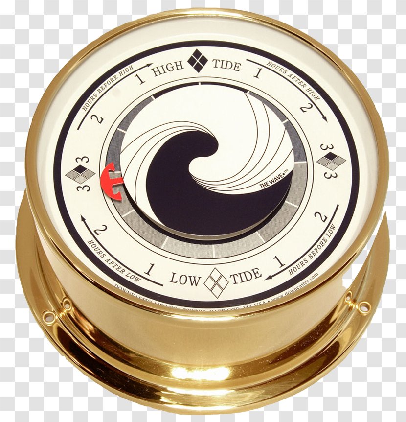 Cape Cod Wind & Weather Tide Clock Wave Shore - Instruments Brass Transparent PNG