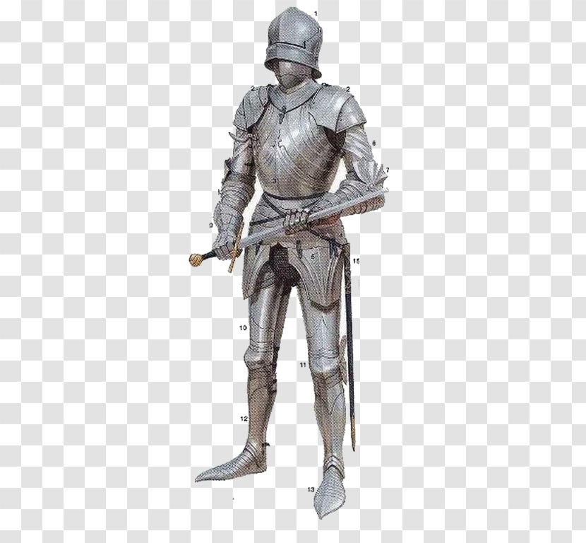 15th Century Middle Ages Knight Plate Armour - Costume Design - Armor Transparent PNG