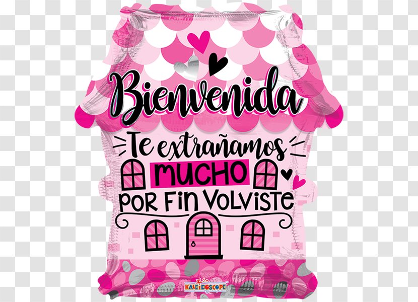 House Bienvenido-Welcome Toy Balloon Globograf - Pink Transparent PNG