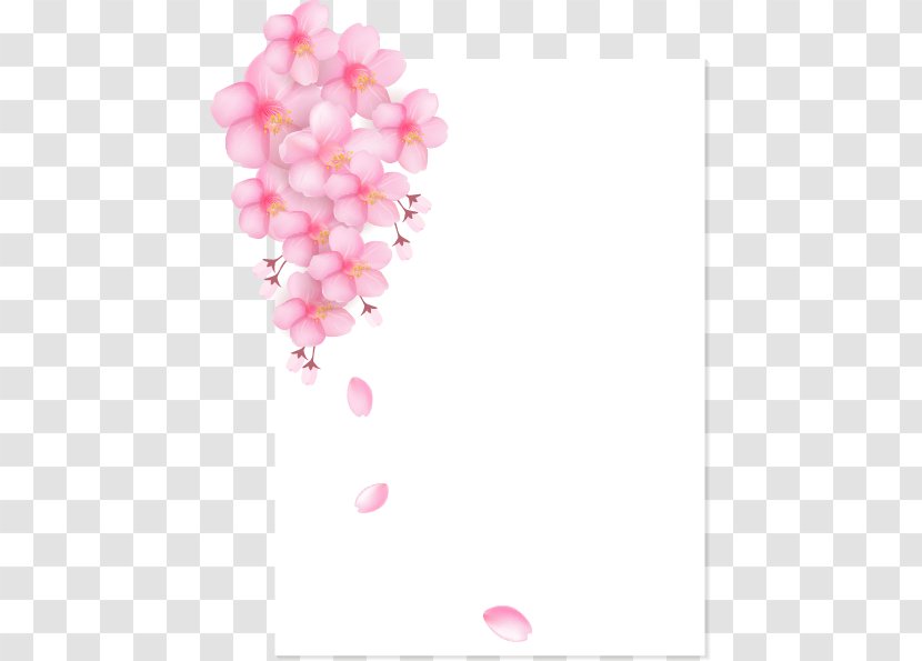 National Cherry Blossom Festival - Magenta - Decorative Borders Transparent PNG