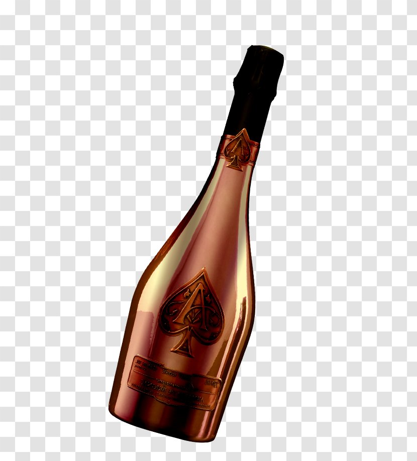 Champagne Wine Bottle - Brown Transparent PNG