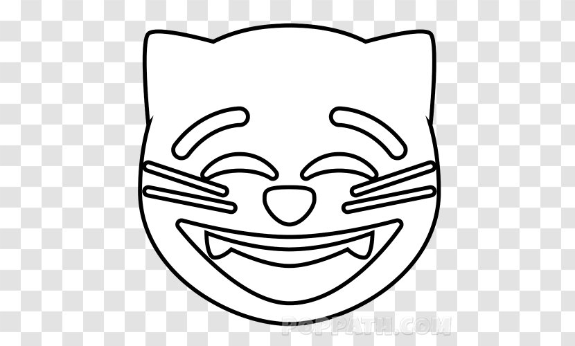 Cat Emoji Smile Drawing Snout - Sticker Transparent PNG