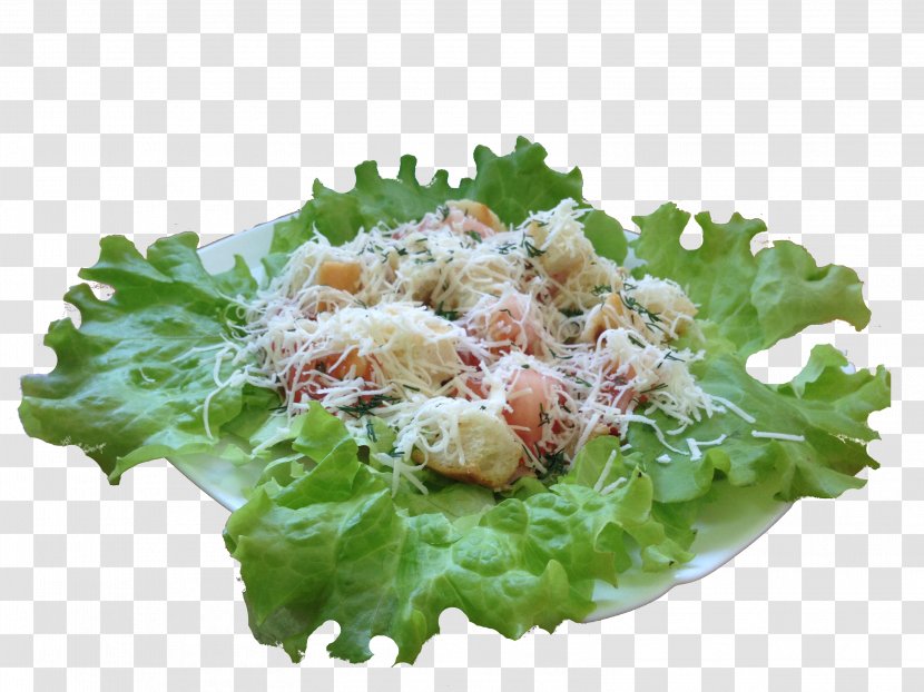 Caesar Salad Vegetarian Cuisine Pizza Lettuce Transparent PNG