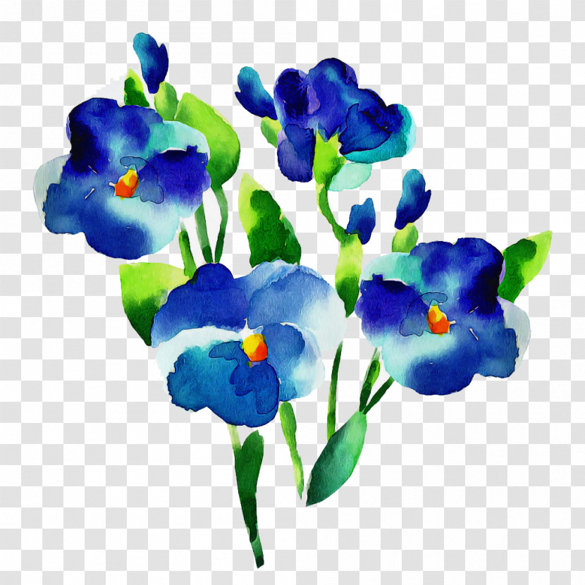 Plant Stem Cut Flowers Cobalt Blue Petal Flora Transparent PNG