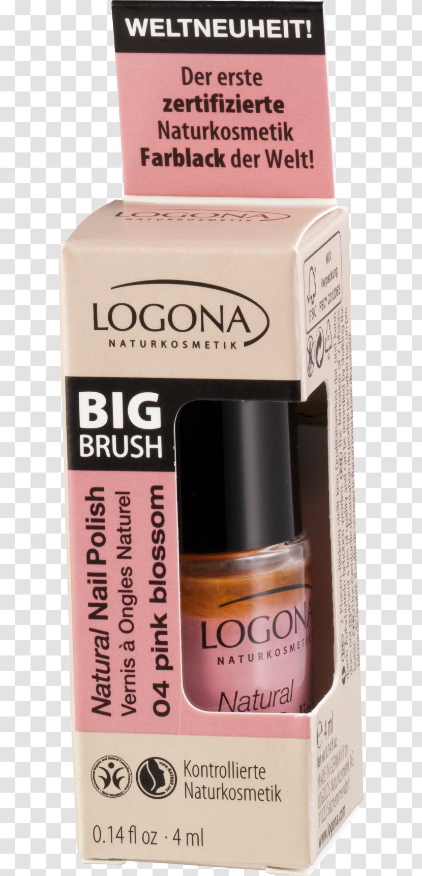 Logona Nail Polish 01 Soft Rose Bio Cosmetics Cream - Natural Blossom Transparent PNG