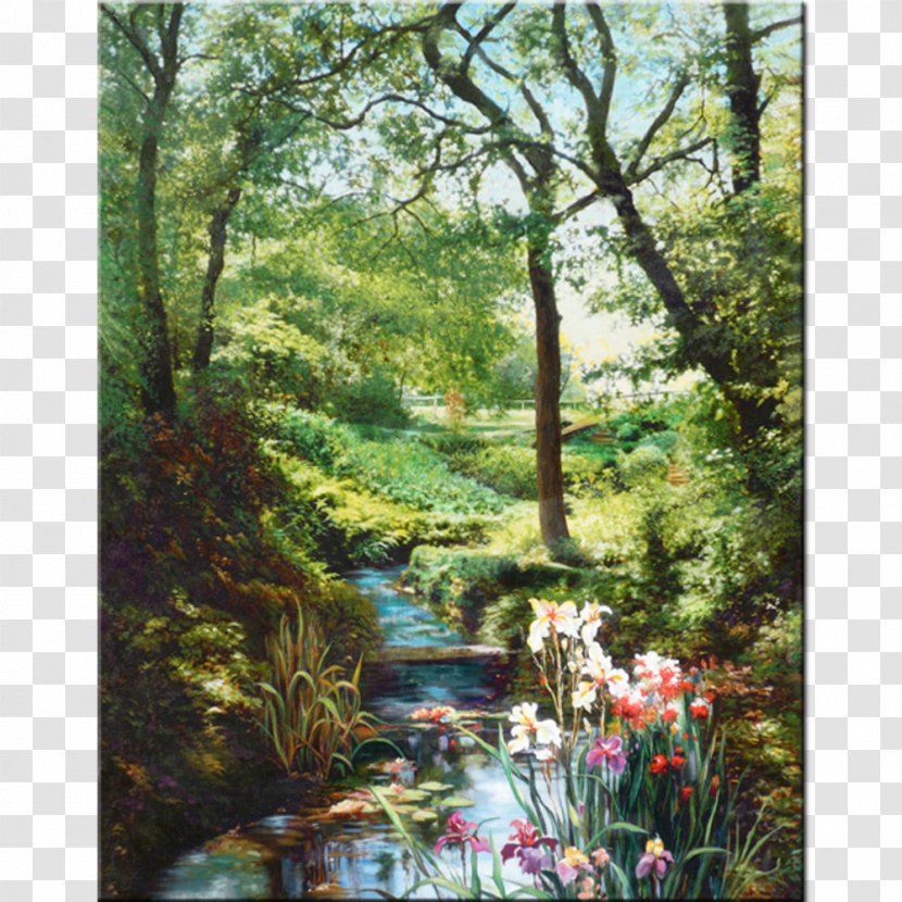 Fine Art Painting Giclée Garden - Flower Transparent PNG