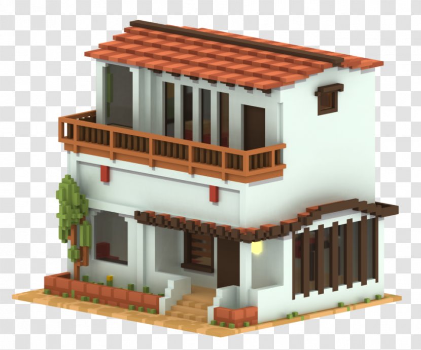 Voxel House Art Minecraft - Building Transparent PNG