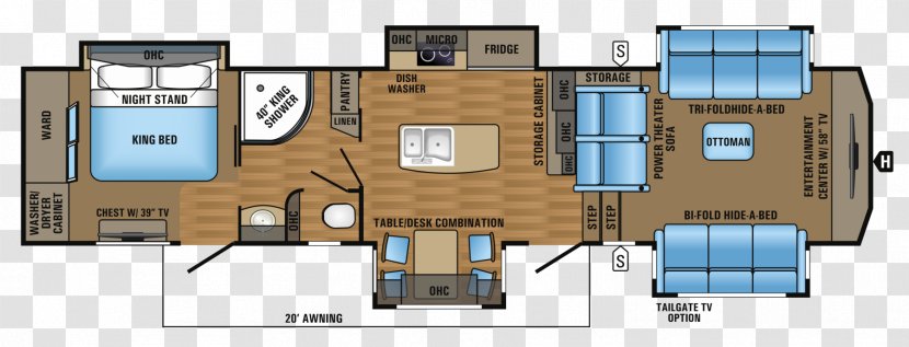 Floor Plan House Campervans - Elevation Transparent PNG