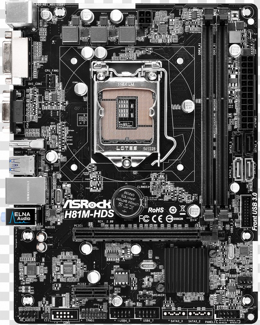 Intel LGA 1150 Motherboard MicroATX ASRock - Land Grid Array Transparent PNG