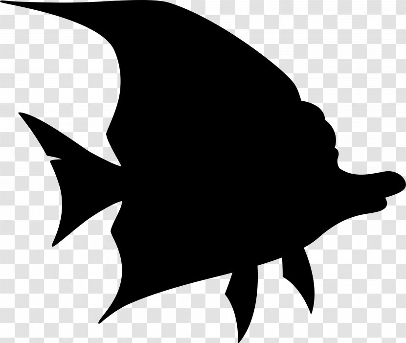 Clip Art Marine Mammal Silhouette Black M - Fin Transparent PNG