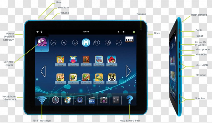 Laptop Amazon.com Kurio 10 Smartphone Tab 2 - Gadget Transparent PNG