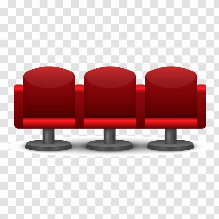 Cinema Chair Royalty-free Seat - Film - 3 Theater Vector Material Transparent PNG