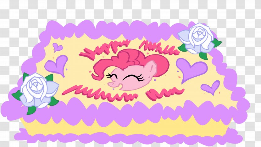 Pinkie Pie Birthday Cake Applejack Rainbow Dash - Cake. Vector Transparent PNG