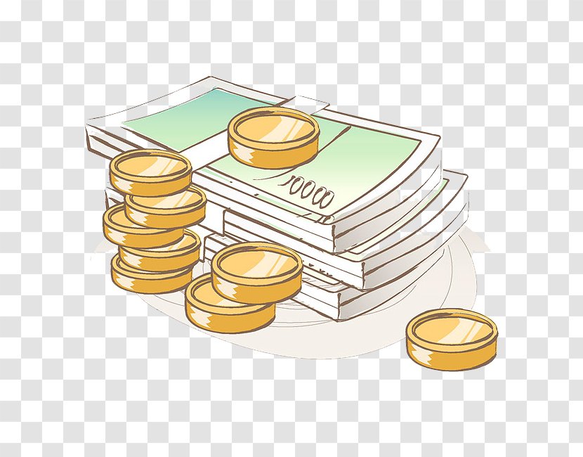 Money Gold Coin - Hand-painted Coins And Transparent PNG