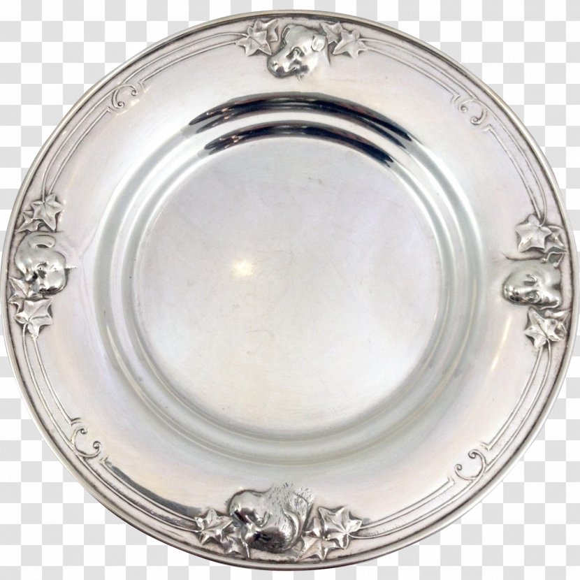 Plate Silver Platter Tableware Transparent PNG