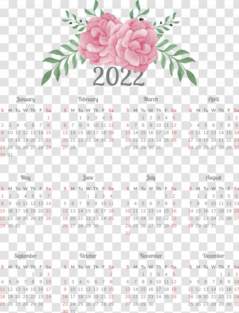 Calendar Flower 2011 Transparent PNG