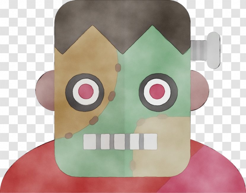 Green Cartoon Pink Nose Head - Fictional Character Finger Transparent PNG