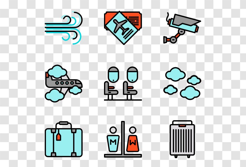 Clip Art - Pictogram - Airport Flyer Transparent PNG