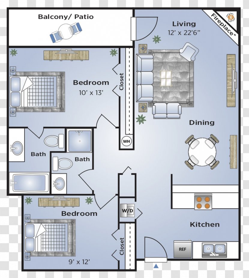 Floor Plan Advenir At Del Arte Apartment House Home - Schematic Transparent PNG