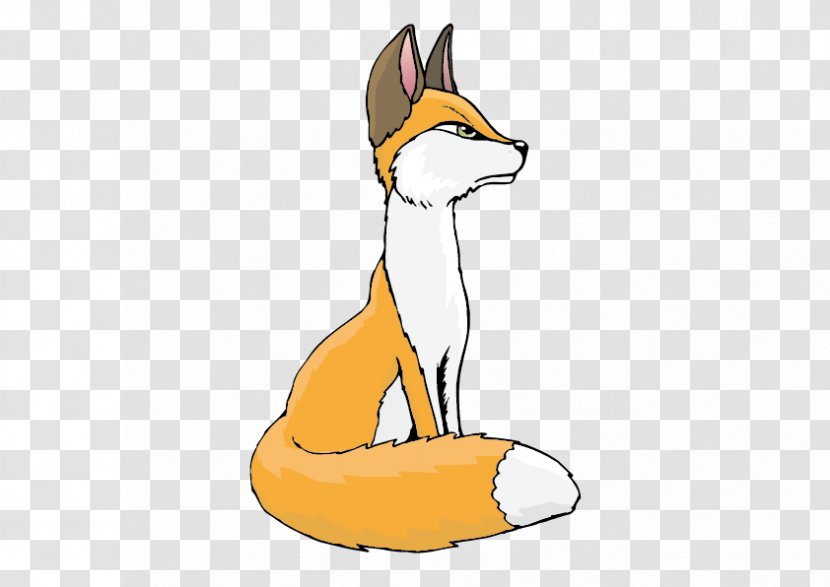 Cartoon Fox Drawing Clip Art - Orange Transparent PNG