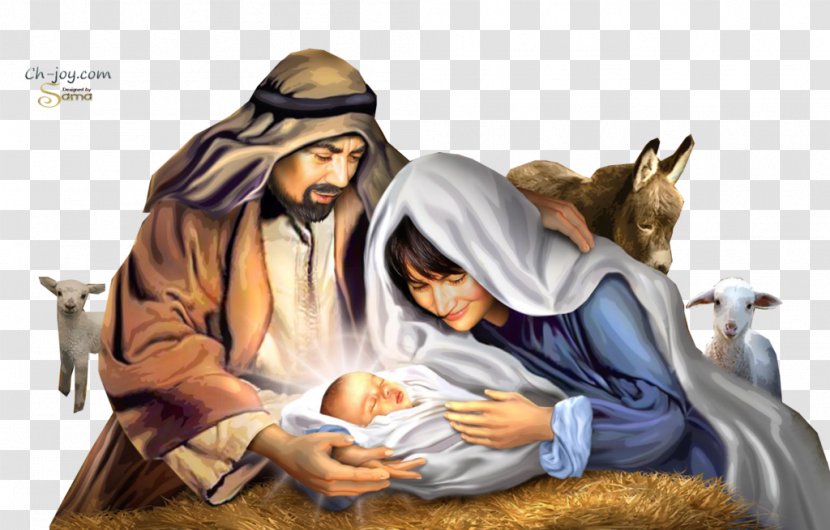 Holy Family Nativity Of Jesus Scene Christmas Date Birth - Bible Transparent PNG