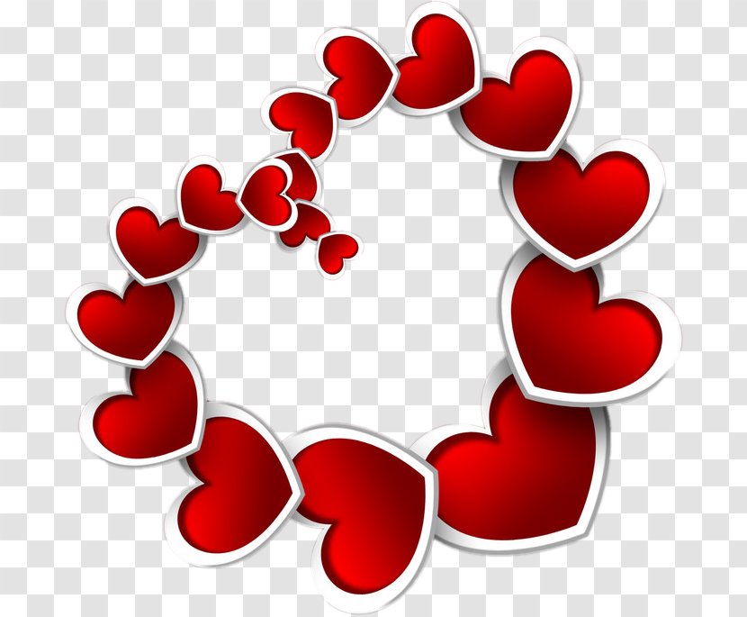 Valentines Day Heart - Love My Life - Red Transparent PNG